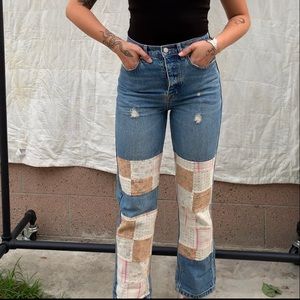 Bdg patchwork straight leg jeans